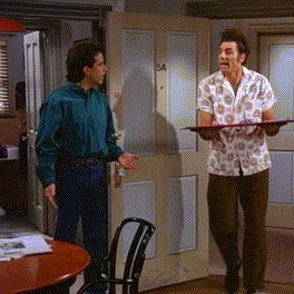 Kramer-Clears-Table-for-Board-Game-With-Leg-Seinfeld